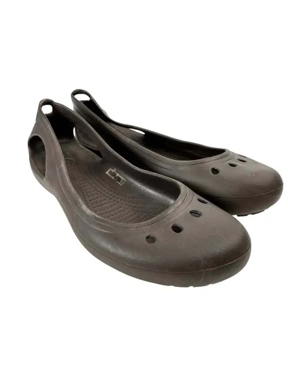 Crocs Kadee Ballet Flats Brown Croslite Slip On Comfort Shoes Womens 9